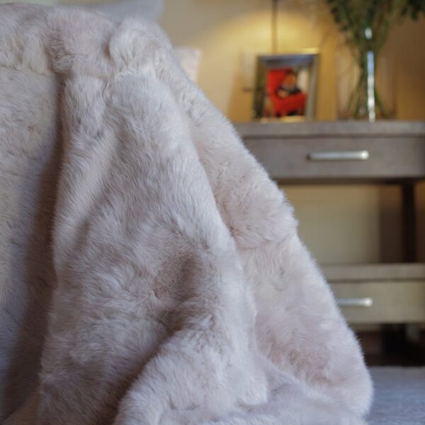Rabbit Fur Luxury Throw Blanket
