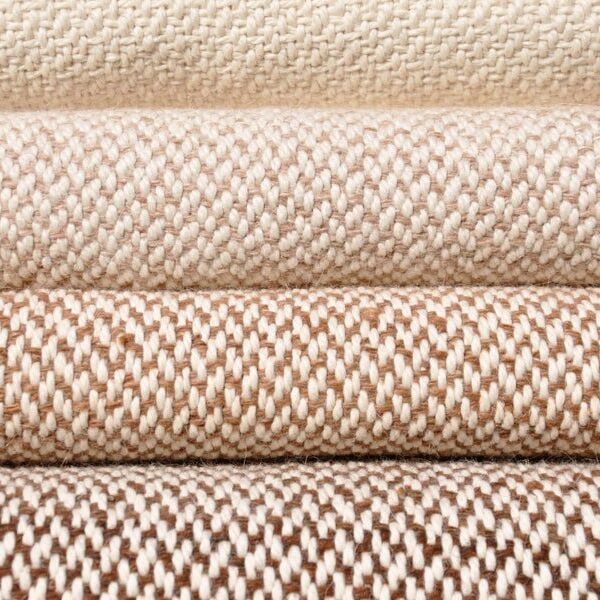 Camel Stripe Wool Blend Blanket