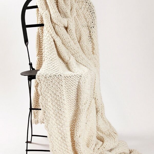 Knot Knit Merino Throw Blanket